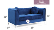 Glory Furniture Delray Gray Velvet Microsuede Loveseat