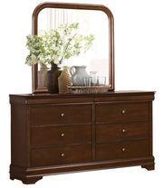 Home Elegance Abbeville Cherry Dresser and Mirror