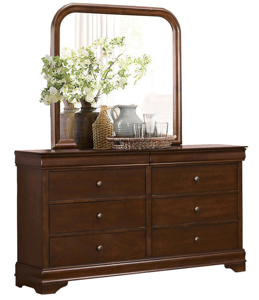 Home Elegance Abbeville Cherry Dresser and Mirror