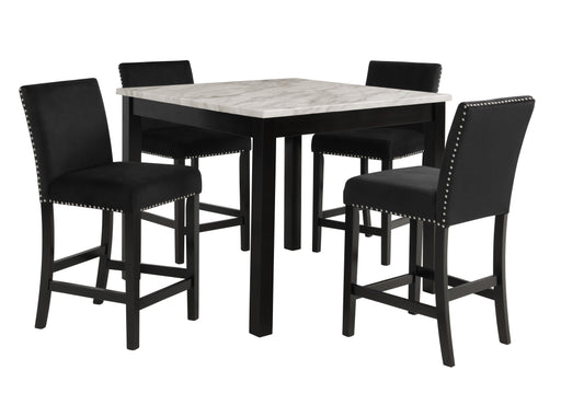 New Classic Furniture Celeste Black 42 Inch 5pc Counter Height Set