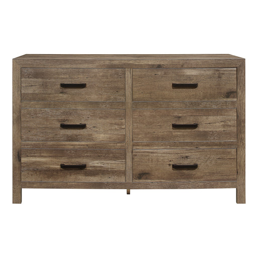 Home Elegance Mandan Brown Natural Dresser And Mirror