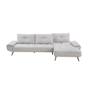 Home Elegance Dominic Beige 2pc Sectional with Right Chaise