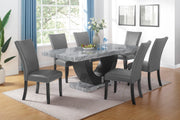 New Classic Furniture Lyra Gray Black Dining Table