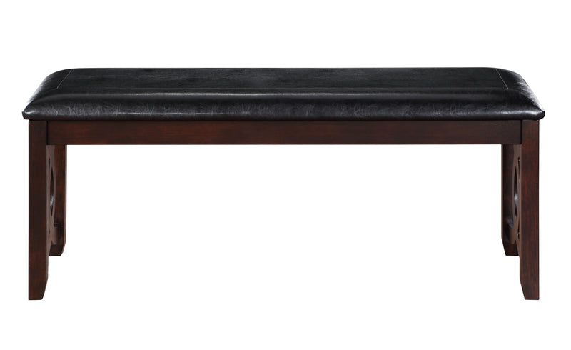 New Classic Furniture Gia Ebony PU 46 Inch Dining Bench