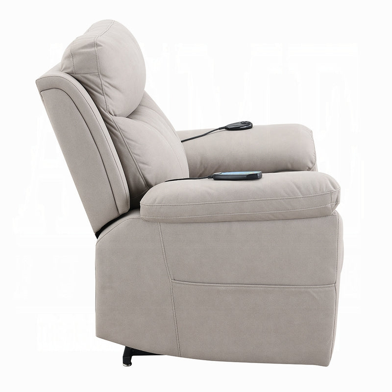 Acme Furniture Chriki Light Gray Power Recliner