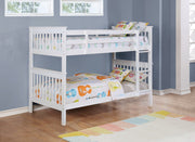 Coaster Furniture Chapman White Twin Over Twin Bunk Bed with Trundle