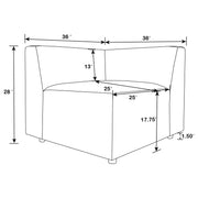 Coaster Furniture Freddie Pearl Corner Chair