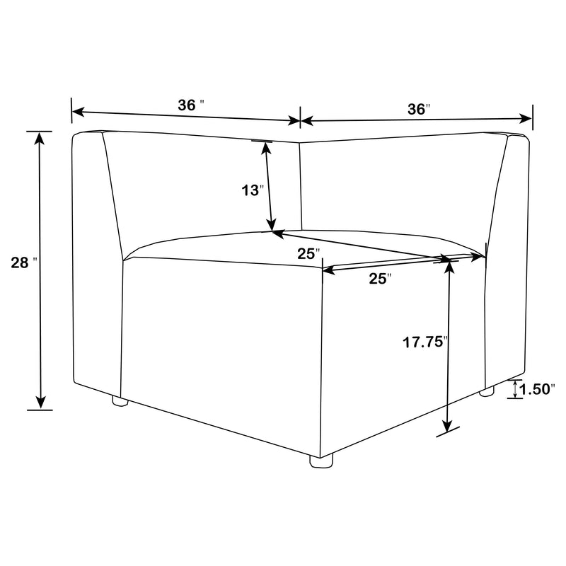 Coaster Furniture Freddie Pearl Corner Chair