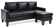Glory Furniture Jenna Black Sofa Chaise