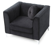 Glory Furniture Delray Gray Velvet Microsuede Chair