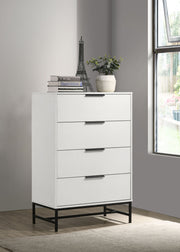 Coaster Furniture Sonora White 4 Drawer Chest