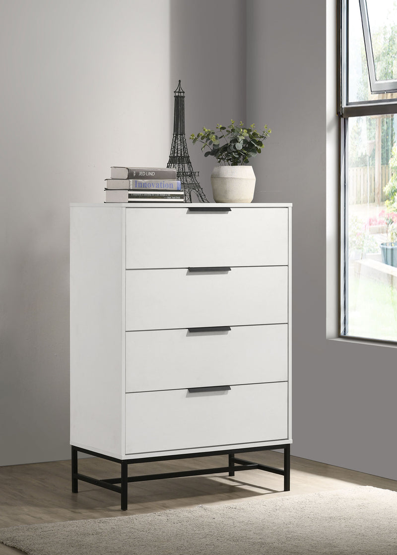 Coaster Furniture Sonora White 4 Drawer Chest