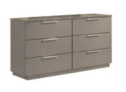 Galaxy Home Elara Gray Dresser and Mirror