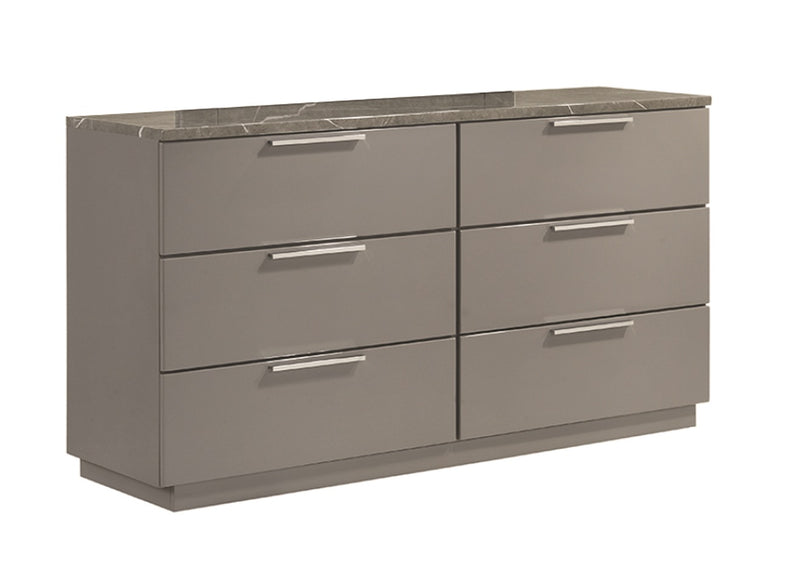 Galaxy Home Elara Gray Dresser and Mirror