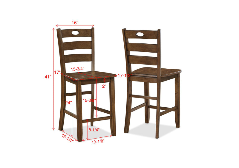 Crown Mark Ashborn 5pc Counter Height Table Set