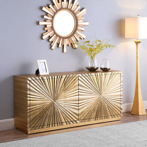 Meridian Furniture Golda Gold Leaf Sideboard Buffet