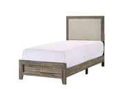 Crown Mark Millie Grey Twin Upholstery Bed
