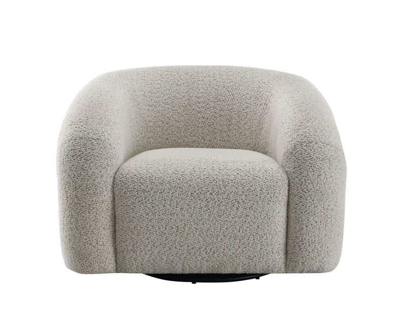 Acme Furniture Irma Gray Boucle Swivel Accent Chair