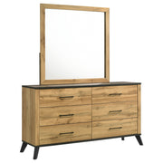Coaster Furniture Kaywood Weathered Brown Natural Dresser and Mirror