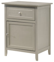 Glory Furniture Izzy Silver Champagne 1 Drawer 1 Door Nightstand