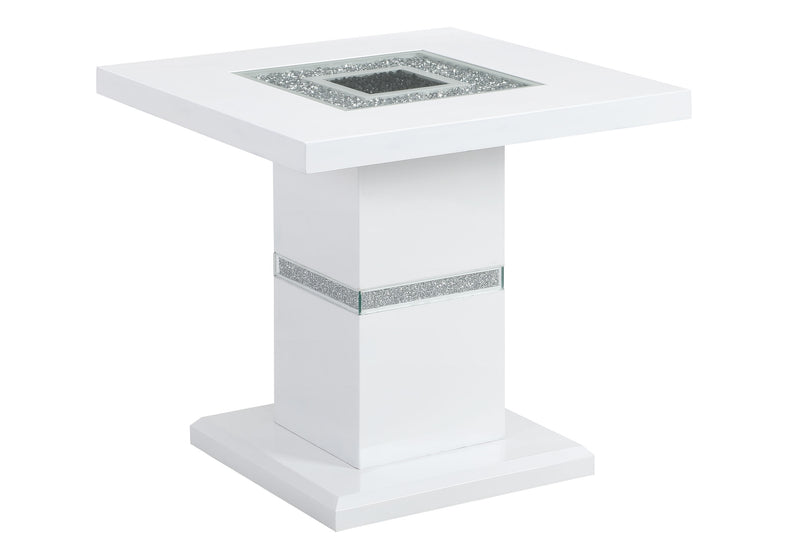 Global Furniture Monaco White End Table