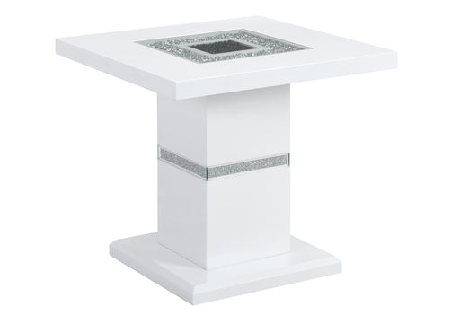 Global Furniture Monaco White End Table