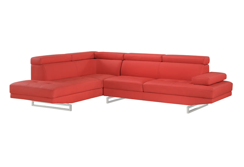 Global Furniture U9784 Red Left Arm Facing Sectional