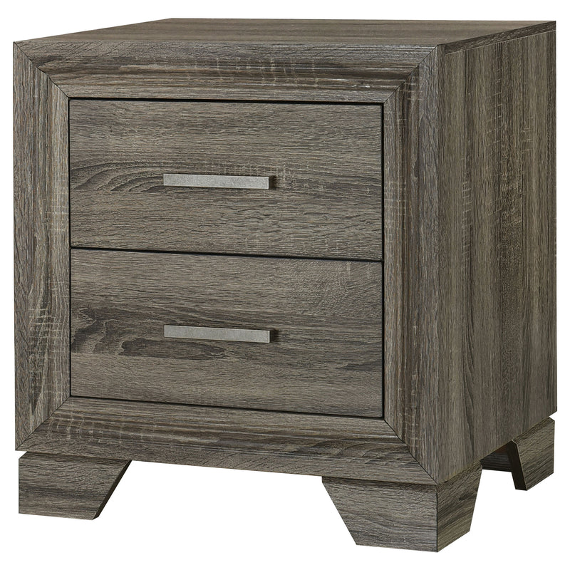 Coaster Furniture Wright Brown Oak 2 Drawer Nightstand
