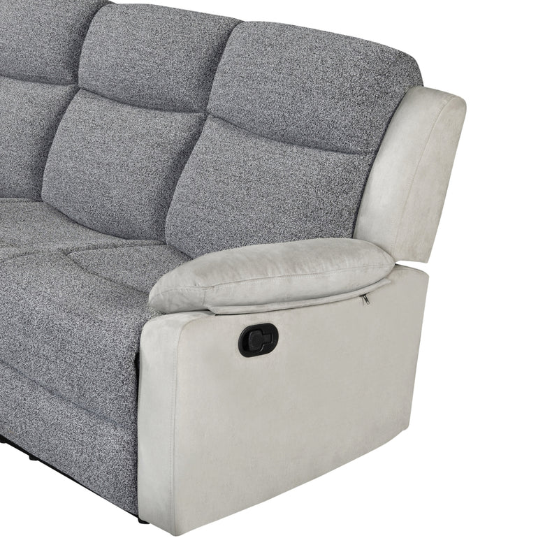 Global Furniture U6027 Grey Reclining Sofa