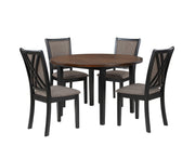 New Classic Furniture Potomac Brown 48 Inch Round 5pc Dining Set