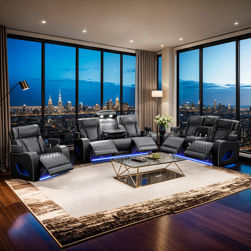 Galaxy Home Fortuner Ice 3pc Living Room Set