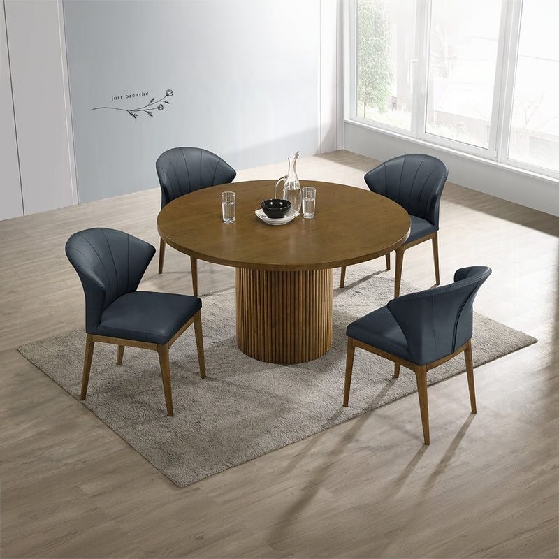 Acme Furniture Hezrai Walnut Round Dining Table