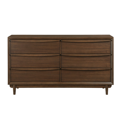 Home Elegance Astrid Brown Walnut Dresser And Mirror