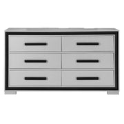 Global Furniture Amelia Black Grey Dresser and Mirror
