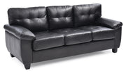 Glory Furniture Gallant Black Faux Leather Sofa
