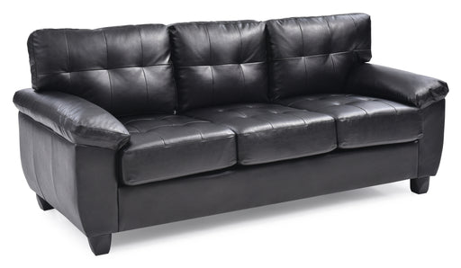 Glory Furniture Gallant Black Faux Leather Sofa