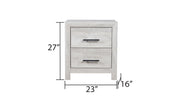 Galaxy Home Denver White 2 Drawer Night Stand