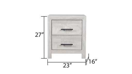 Galaxy Home Denver White 2 Drawer Night Stand