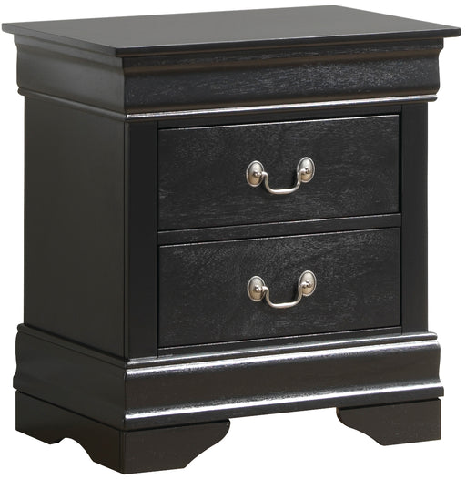 Glory Furniture Louis Phillipe Black Nightstand