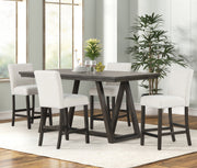 New Classic Furniture High Line Coffee White 5pc Counter Height Bar Set