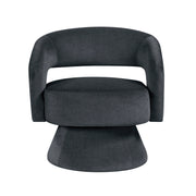 Home Elegance Lavon Dark Gray Swivel Chair