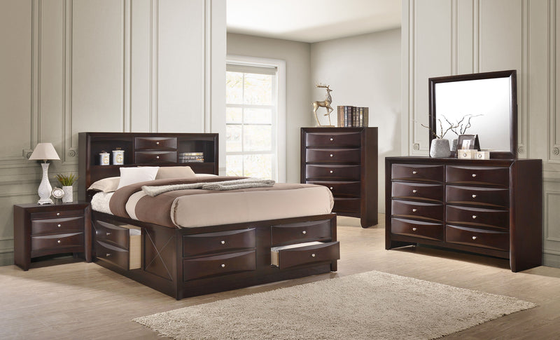 Crown Mark Emily Dark Cherry 8 Drawers Dresser