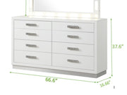 Galaxy Home Coco Milky White Wood Dresser