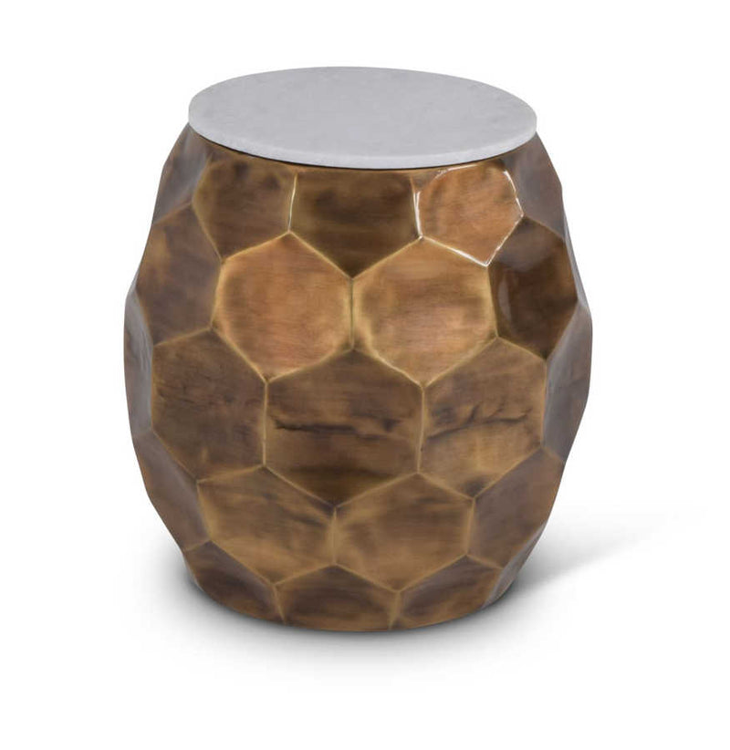 Steve Silver Stomp Brass Round End Table