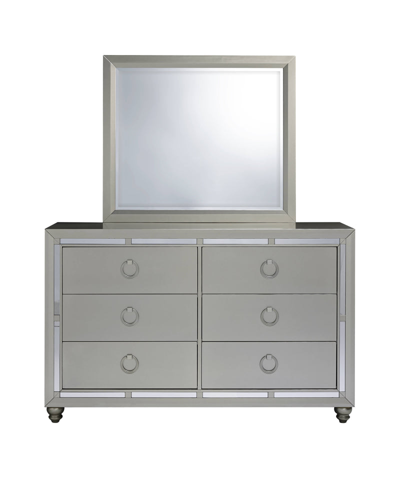 Global Furniture Riley Silver Drawer Dresser