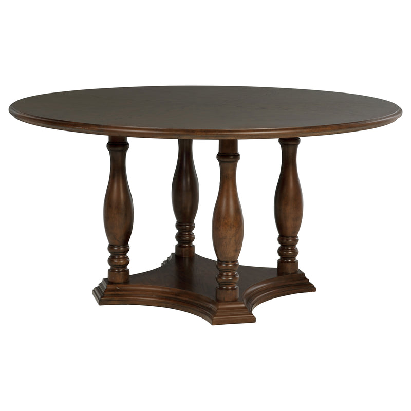 Coaster Furniture Landon Rich Brown Pedestal Dining Table