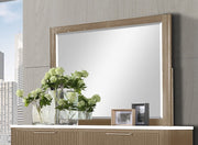 Crown Mark Kara Cerused Natural Dresser and Mirror