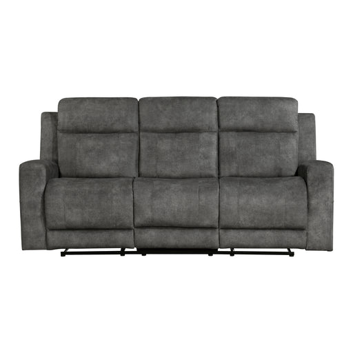 Home Elegance Muncie Brown Gray Double Reclining Sofa