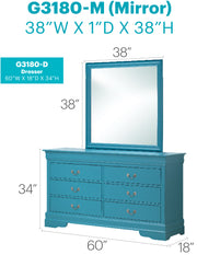 Glory Furniture Louis Phillipe Gray Dresser