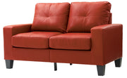 Glory Furniture Newbury Red Faux Leather Modular Loveseat